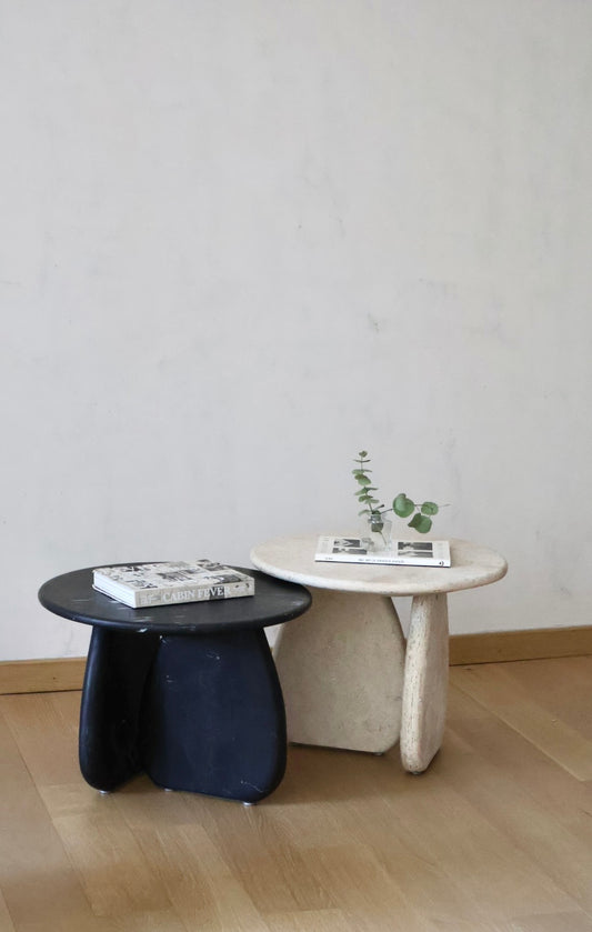 Mesa lateral Ninfa Mármol Negro Monterrey (1 pieza disponible)