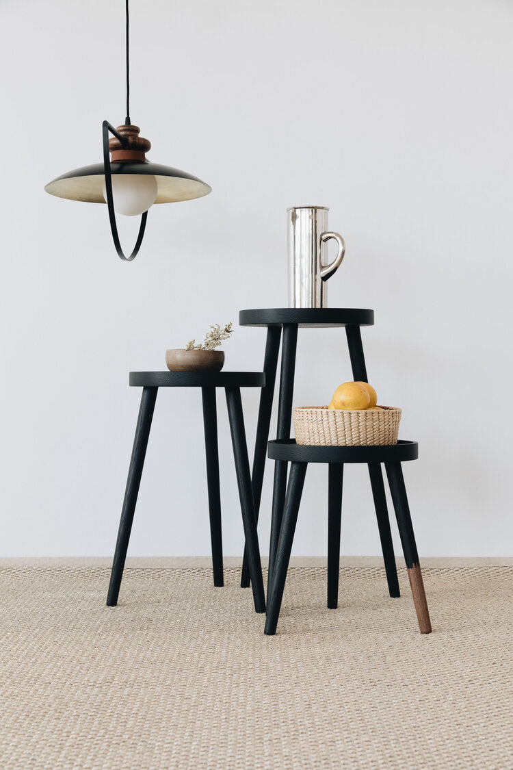 Mesa Cuco Encino Negro (chica, mediana, grande)